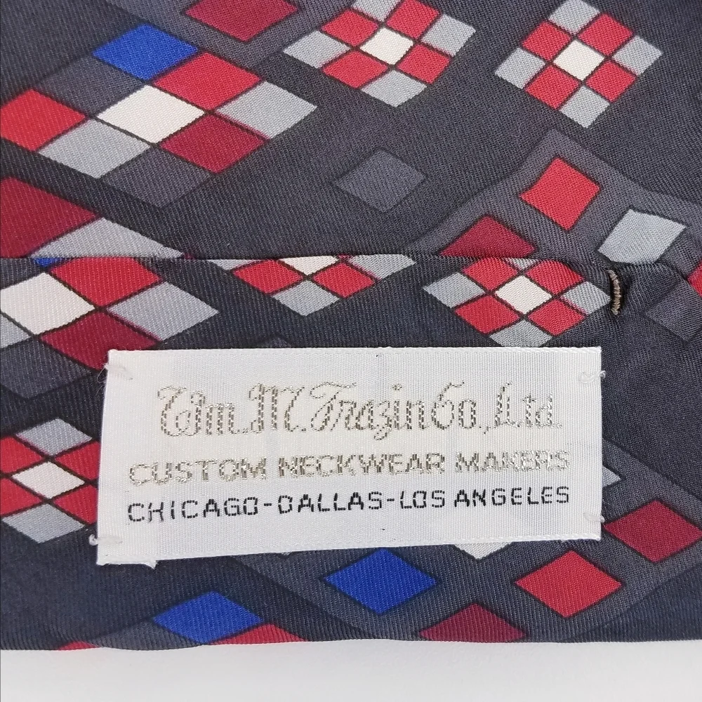 Wm. M Trazinba Men's Tie Ltd Custom Neckwear Black Diamonds